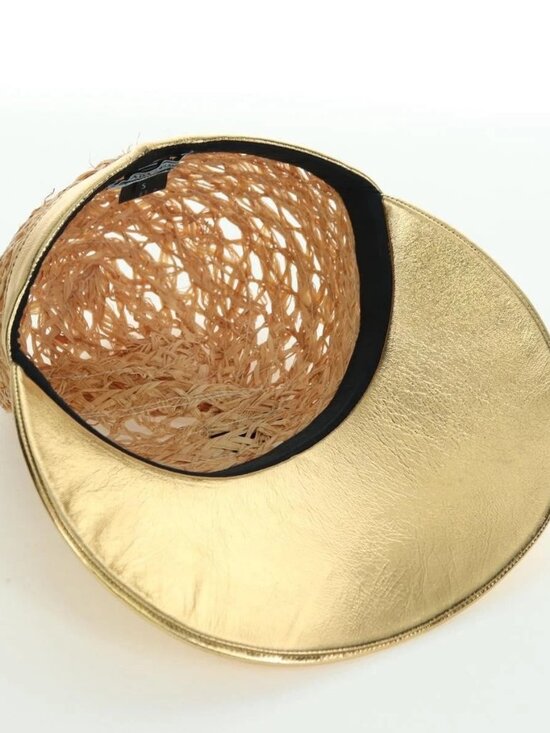 PRADA Hat Raffia S Beige 1HC225 Auth BAZ670M main image 7